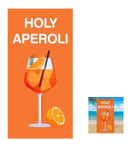 TAKONE Holy Aperoli Mikrofaser Handtuch 140x70 cm – Lustiges Strandtuch im Aperol Design, Schnelltrocknend & Sandabweisend, Ideal für Strand, Reisen & Geschenkideen TAKONE Holy Aperoli Mikrofaser Handtuch 140x70 cm – Lustiges Strandtuch im Aperol Design, Schnelltrocknend & Sandabweisend, Ideal für Strand, Reisen & Geschenkideen von T TAKONE