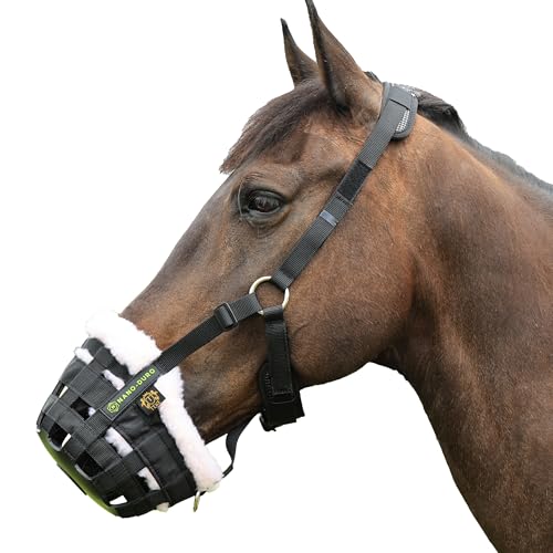 T TEKE Nano-Duro II Deluxe Pferd Weiden Maulkorb mit Fleece Pelz Futter, voll einstellbare Neopren Kissen Halter T TEKE Nano-Duro II Deluxe Pferd Weiden Maulkorb mit Fleece Pelz Futter, voll einstellbare Neopren Kissen Halter von T TEKE