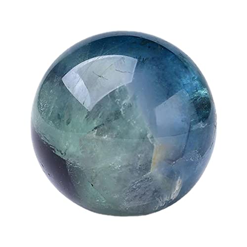 T TOOYFUL Crystal Ball Natural Crafts in Hohem Grade Schützende Fluorit Kugel für Büro, Blau Grün, 30mm von T TOOYFUL