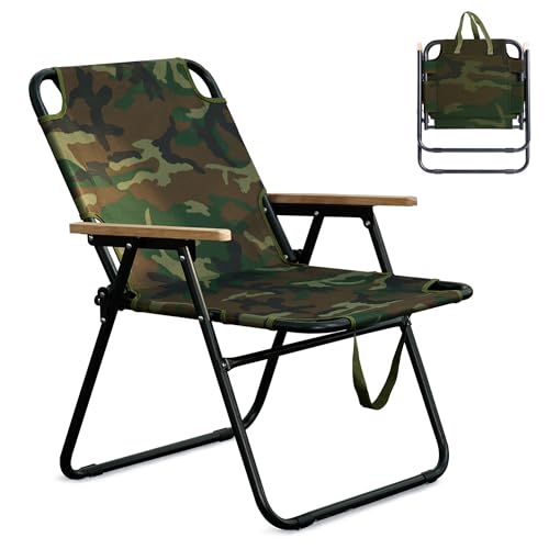 T-ZBDZ Campingstuhl Faltbar Klappstuhl Faltstuhl Camping, Klappbare Campingstühle mit Armlehnen, Tragbarer Camping Stuhl Gartenstuhl Anglerstuhl, für Picknick Angeln Strand Garten - Tarnfarbe T-ZBDZ Campingstuhl Faltbar Klappstuhl Faltstuhl Camping, Klappbare Campingstühle mit Armlehnen, Tragbarer Camping Stuhl Gartenstuhl Anglerstuhl, für Picknick Angeln Strand Garten - Tarnfarbe von T-ZBDZ