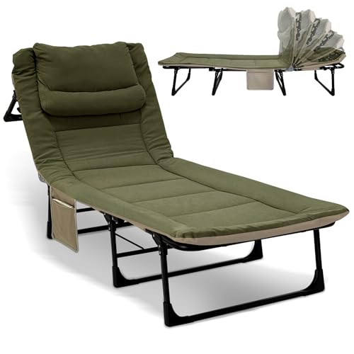 T-ZBDZ Sonnenliege Klappbar Gartenliege 6 Verstellbarer, 180 kg Belastbar Outdoor Liegestuhl Vierbeiner Liege 190 x 68 cm, Sonnenliegen Klappbare Relaxliege für Garten Terrasse Balkon Camping, Grün T-ZBDZ Sonnenliege Klappbar Gartenliege 6 Verstellbarer, 180 kg Belastbar Outdoor Liegestuhl Vierbeiner Liege 190 x 68 cm, Sonnenliegen Klappbare Relaxliege für Garten Terrasse Balkon Camping, Grün von T-ZBDZ
