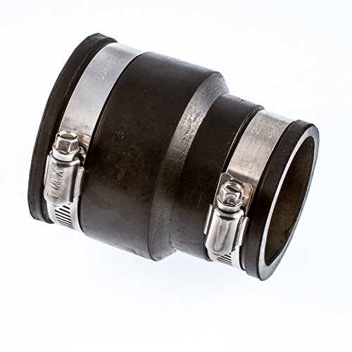T-mex 09.0816 Rohrverschraubungsadapter, Schwarz, 63 x 50mm O.D & 2" x 1 1/2" NB (60.3 x 48.3mm O.D) von T-mex
