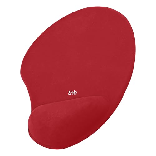 T'nB Ergonomische Mauspad mit Handballenauflage Gel rot, TSED100RD von T'nB