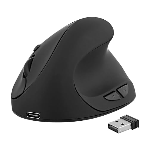 T’nB Ergo LINE - Ergonomische kabellose vertikal und wiederaufladbar Minimaus - schwarz von T'nB
