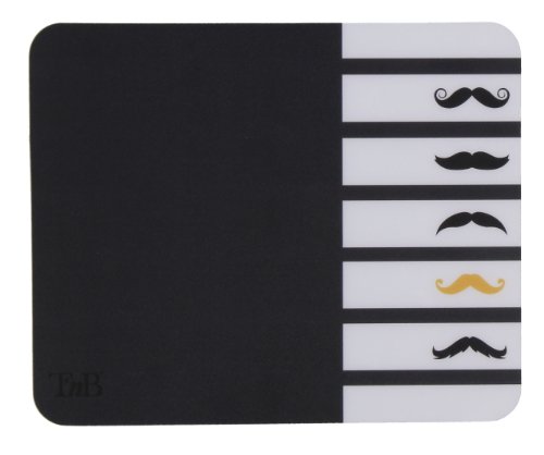 T 'nB-TSXSTACHE Mauspad mit Schnurrbart-Design, Schwarz T 'nB-TSXSTACHE Mauspad mit Schnurrbart-Design, Schwarz von T'nB