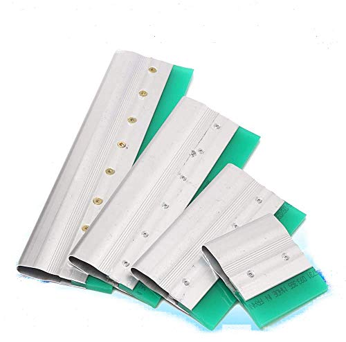 tooloflife Aluminium-Rakel für Siebdruck, Siebdruckrakel Siebdruck Tintenschaber mit Aluminium Griff für Siebdruck, 75 Durometer, 1 Stück (Square-Cut, 10cm) von tooloflife