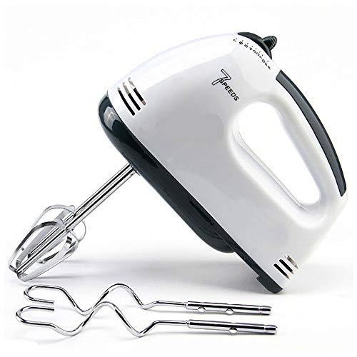 T&F Mixer Handrührer, Elektrischer Handmixer mit 2 Knethaken und 2 Schneebesen, 150 Watt, 7-Gang, Weiß, für Kuchen & Brot Backen Ei Schneebesen Sahne Mischen T&F Mixer Handrührer, Elektrischer Handmixer mit 2 Knethaken und 2 Schneebesen, 150 Watt, 7-Gang, Weiß, für Kuchen & Brot Backen Ei Schneebesen Sahne Mischen von tooloflife