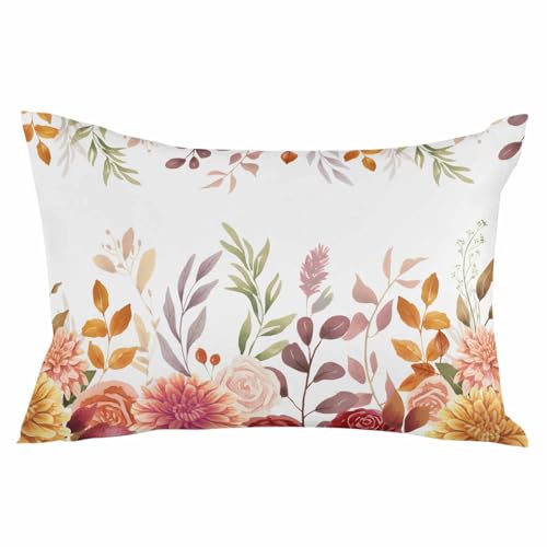 T&H XHome Thanksgiving-Kissenbezüge, Herbstblumen, Blätter, Vintage, 50,8 x 66 cm, Standard-Kissenbezüge aus weicher gebürsteter Mikrofaser mit verstecktem Reißverschluss, Bett-Kissenbezüge für T&H XHome Thanksgiving-Kissenbezüge, Herbstblumen, Blätter, Vintage, 50,8 x 66 cm, Standard-Kissenbezüge aus weicher gebürsteter Mikrofaser mit verstecktem Reißverschluss, Bett-Kissenbezüge für von T&H XHome