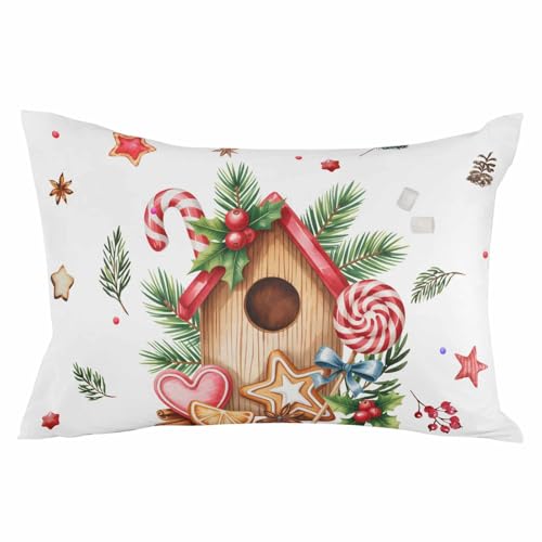 T&H XHome Weihnachts-Kissenbezüge, Tannenbaum, 50,8 x 66 cm, Standard-Kissenbezüge aus weicher gebürsteter Mikrofaser mit verstecktem Reißverschluss, Bett-Kissenbezüge für Schlafzimmer, Sofa, Auto T&H XHome Weihnachts-Kissenbezüge, Tannenbaum, 50,8 x 66 cm, Standard-Kissenbezüge aus weicher gebürsteter Mikrofaser mit verstecktem Reißverschluss, Bett-Kissenbezüge für Schlafzimmer, Sofa, Auto von T&H XHome