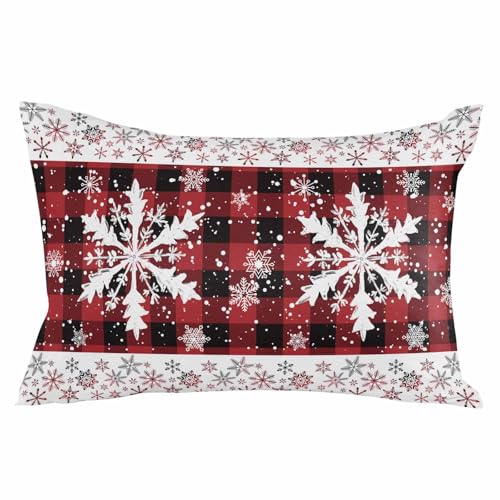 T&H XHome Weihnachts-Kissenbezüge mit Schneeflocken-Motiv, 50,8 x 66 cm, Standard-Kissenbezüge aus weicher gebürsteter Mikrofaser mit verstecktem Reißverschluss, Bett-Kissenbezüge für Schlafzimmer T&H XHome Weihnachts-Kissenbezüge mit Schneeflocken-Motiv, 50,8 x 66 cm, Standard-Kissenbezüge aus weicher gebürsteter Mikrofaser mit verstecktem Reißverschluss, Bett-Kissenbezüge für Schlafzimmer von T&H XHome