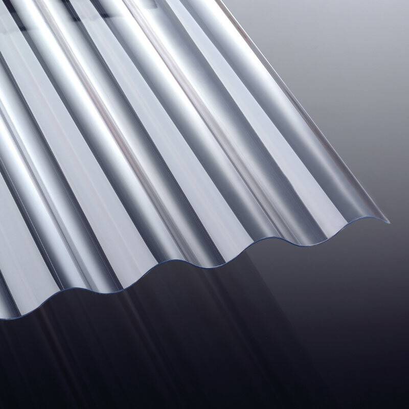 Acrylglas Lichtplatte | Tejesinus | Wellplatte | 76/18 | 3 mm | Breite 1045 mm | Glatt | glasklar von T&J