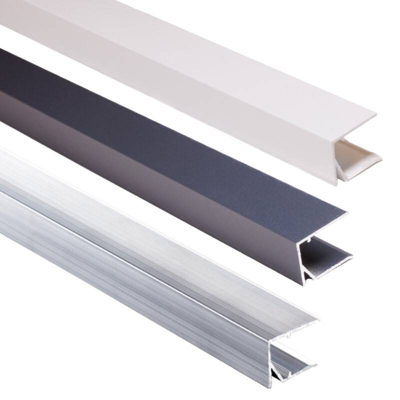 Alu Abschlussprofil | für Plattenstärke 16 mm | verschiedene Farben von T&J