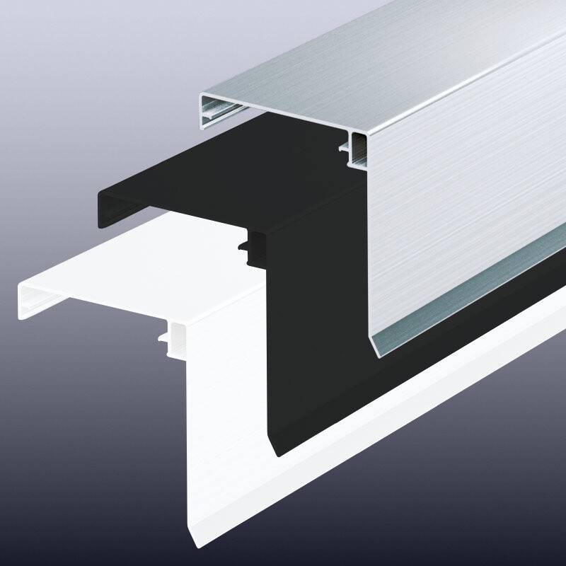 Aluminium Klemmdeckel mit Wetterschenkel | für 60 mm Randprofile von T&J
