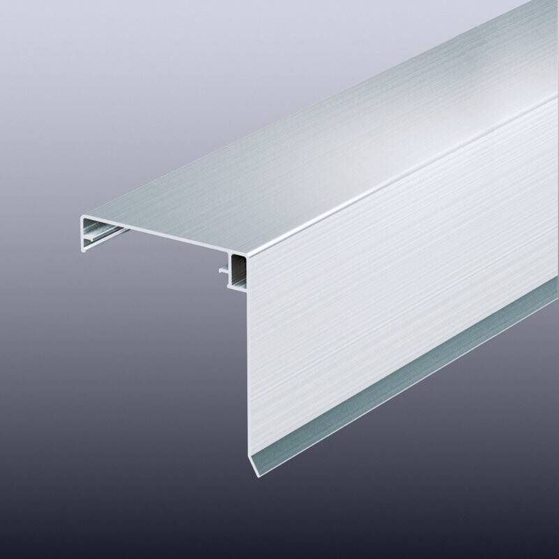 Aluminium Klemmdeckel mit Wetterschenkel | für 80 mm Randprofile | Pressblank von T&J