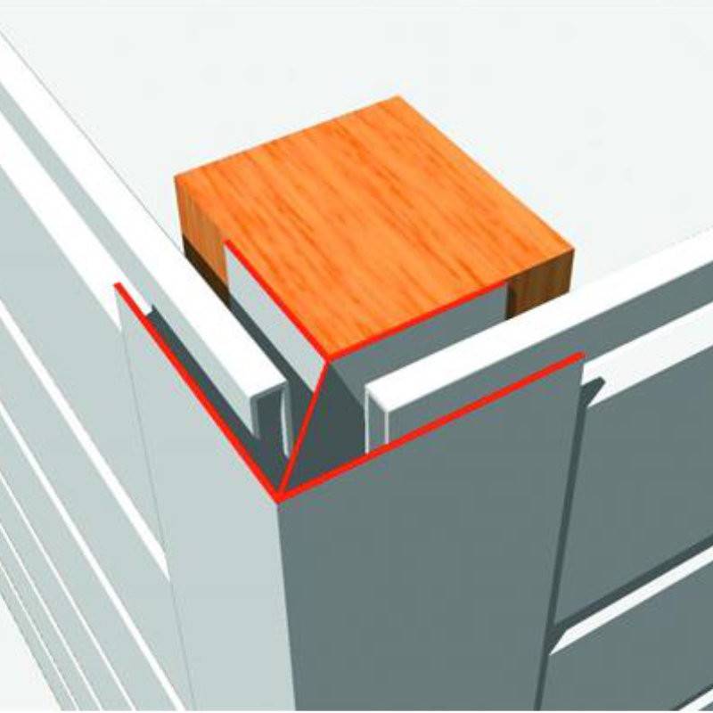 Eckprofil für Verkleidungspaneel VP 200/250 17x200 mm 6,00 m Länge PVC von T&J
