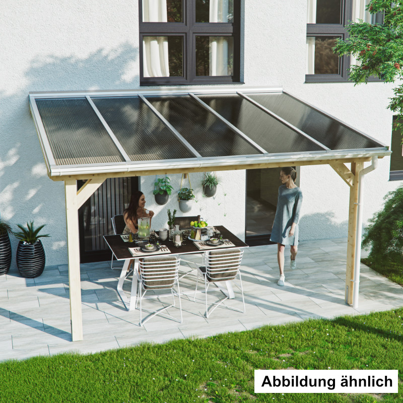 KATTO-Terrassendachbausatz Breitkammerplatten weiß-opal von T&J