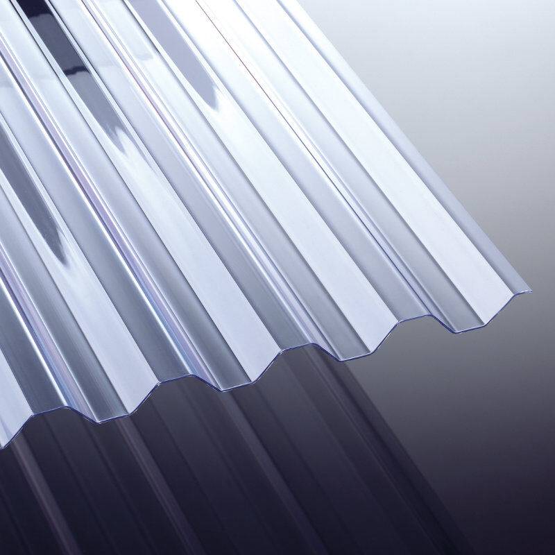 PVC Lichtplatte | NOVAKLAR | Spundwand | 70/18 | 1,2 mm | Breite 1090 mm | Glatt | glasklar von T&J
