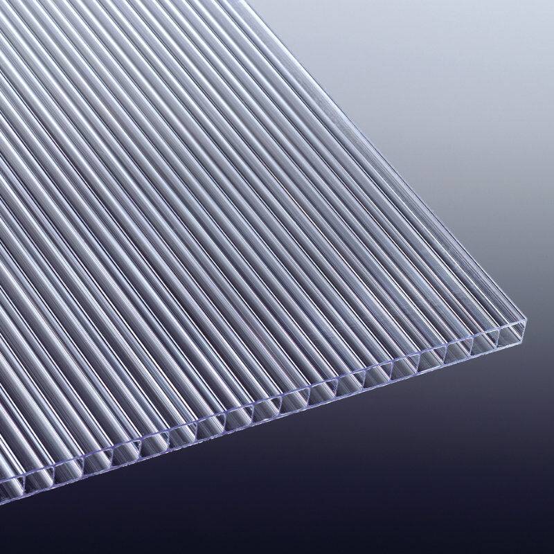 Polycarbonat Doppelstegplatte | Mini | 10 mm | Breite 1050 mm | glasklar von T&J