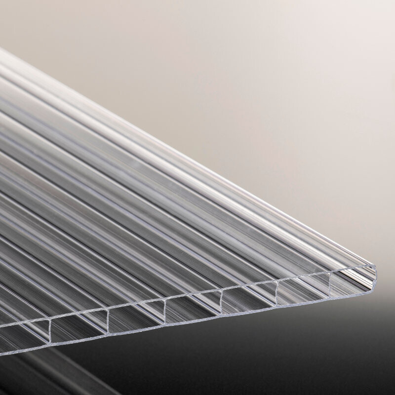 Polycarbonat Doppelstegplatte | Poly Breitkammer | 16 mm | Breite 980 mm | glasklar von T&J