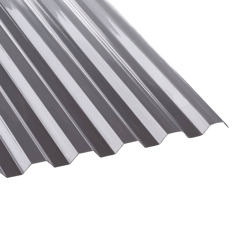 Polycarbonat Lichtplatte | Tejemacro | Heatbloc | Spundwand | 76/18 | 1 mm | Breite 1115 mm | silbergrau-durchscheinend von T&J