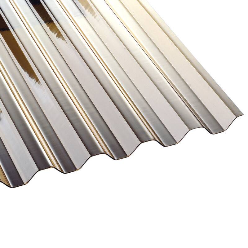 Polycarbonat Lichtplatte | Tejemacro | Spundwand | 76/18 | 1 mm | Breite 1115 mm | bronze von T&J