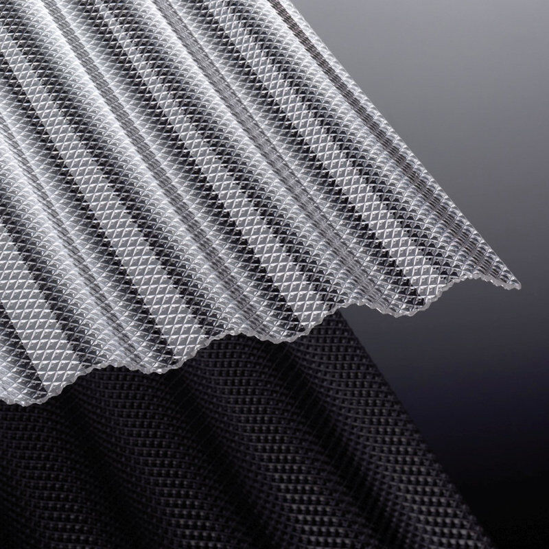 Polycarbonat Lichtplatte | Tejemacro | Wellplatte | 76/18 | 2,8 mm | Breite 1045 mm | wabenstruktur | glasklar Polycarbonat Lichtplatte | Tejemacro | Wellplatte | 76/18 | 2,8 mm | Breite 1045 mm | wabenstruktur | glasklar von T&J