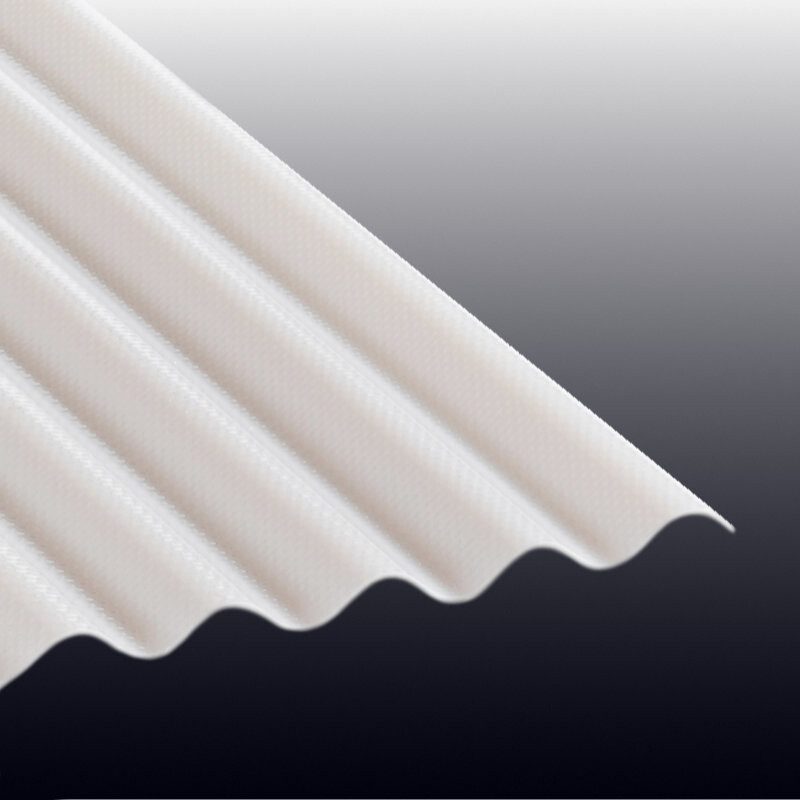 Polycarbonat Lichtplatte | Tejemacro | Wellplatte | 76/18 | 2,8 mm | Breite 1045 mm | wabenstruktur | opal-weiß Polycarbonat Lichtplatte | Tejemacro | Wellplatte | 76/18 | 2,8 mm | Breite 1045 mm | wabenstruktur | opal-weiß von T&J