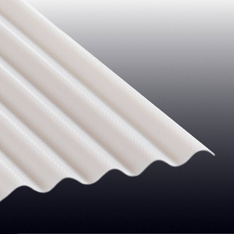 Polycarbonat Lichtplatte | Tejemacro | Wellplatte | 76/18 | 2,8 mm | Breite 1045 mm | wabenstruktur | opal-weiß von T&J