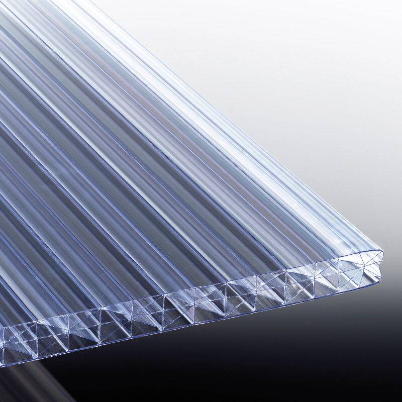 Polycarbonat Stegfünffachplatte | Thermo X-Struktur | 25 mm | Breite 980 mm | glasklar von T&J