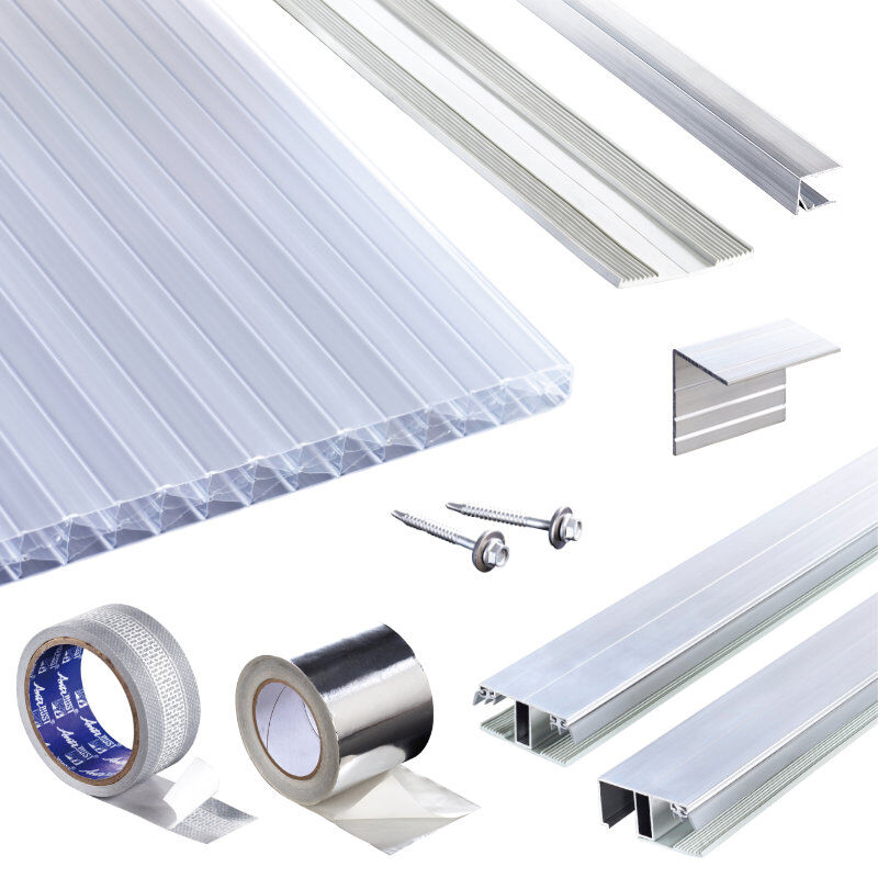 Polycarbonat Stegplatten | Terrassendach-Set | Klassik Top X Stegplatte | Kombinationsverlegeprofil | 16 mm | opal-weiß Polycarbonat Stegplatten | Terrassendach-Set | Klassik Top X Stegplatte | Kombinationsverlegeprofil | 16 mm | opal-weiß von T&J