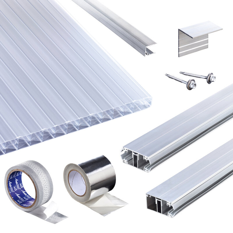Polycarbonat Stegplatten | Terrassendach-Set | Klassik Top X Stegplatte | Komplettverlegeprofil | 16 mm | opal-weiß Polycarbonat Stegplatten | Terrassendach-Set | Klassik Top X Stegplatte | Komplettverlegeprofil | 16 mm | opal-weiß von T&J