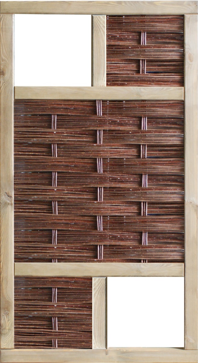 T&J LABO-3D Weidengeflechtzaun 94x180 2 Fenster oben+unten von T&J