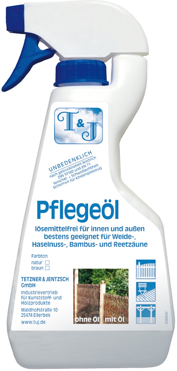 T&J Pflegeöl natur 500 ml in der Pumpflasche von T&J