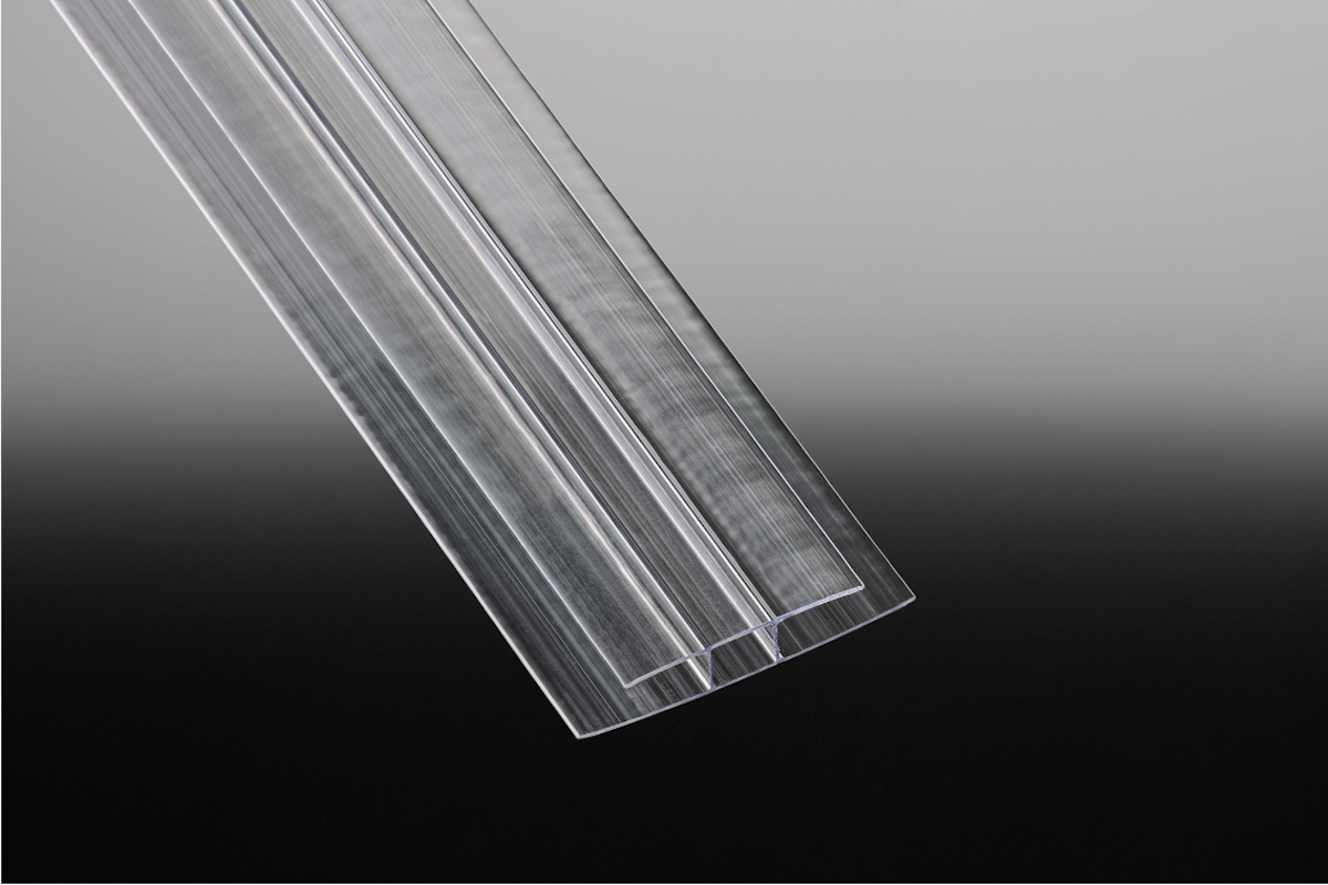 T&J Polycarbonat H-Profil 6000 mmnfür 10 mm, glasklar von T&J