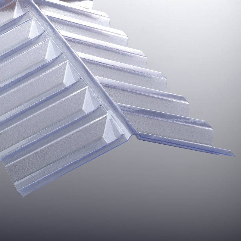 Wellfirsthaube Spundwand 76/18 Polycarbonat (1265x150x150 mm) von T&J