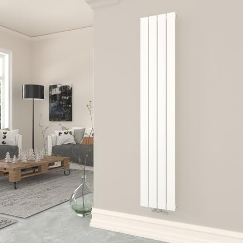 T&K Heizkörper Flach 1600x308mm Weiß Einlagig Design Heizkörper, Vertikal Moderne Paneelheizkörper Badheizkörper Für Mittelanschluss Heizung von T&K