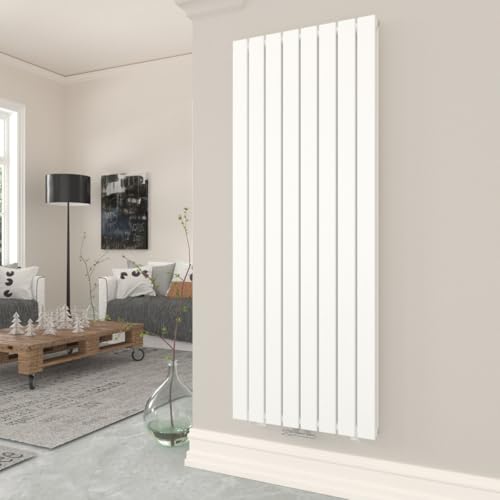 T&K Heizkörper Flach 1800x616mm Weiß Doppellagig Design Heizkörper, Vertikal Moderne Paneelheizkörper Badheizkörper Für Mittelanschluss Heizung von T&K
