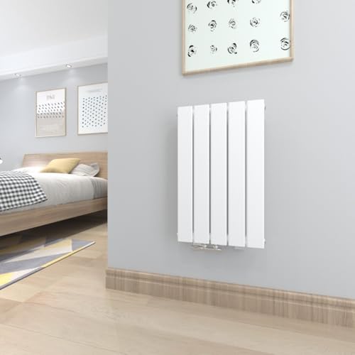 T&K Heizkörper Flach 630x385mm Weiß Einlagig Design Heizkörper, Horizontal Moderne Paneelheizkörper Badheizkörper von T&K