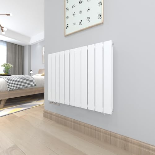 T&K Heizkörper Flach 630x847mm Weiß Doppellagig Design Heizkörper, Horizontal Moderne Paneelheizkörper Badheizkörper Für Seitenanschluss Heizung von T&K
