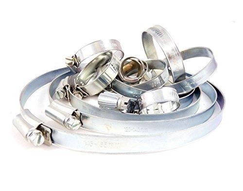 2er Set Schlauchschellen mit Schneckenantrieb, Spannbereich, Bandbreite 12mm, 120-140mm von T&R