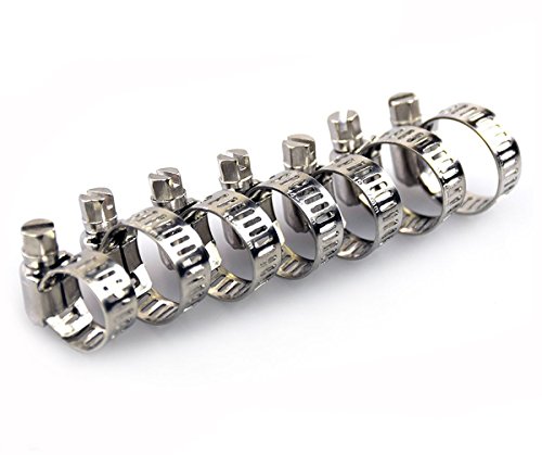 5pcs Sanitäre Mini-Kraftstoff-Linie Rohrschellen Schlauchschellen Schlauchklemme Clip 304 Edelstahl Schwerlast, 14-16mm von T&R