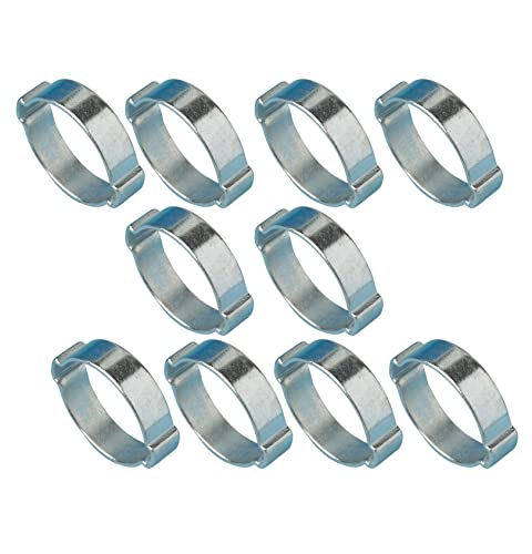 TR Doppelnase Schlauchschellen Packung 10x Stück - 15-18mm von T&R