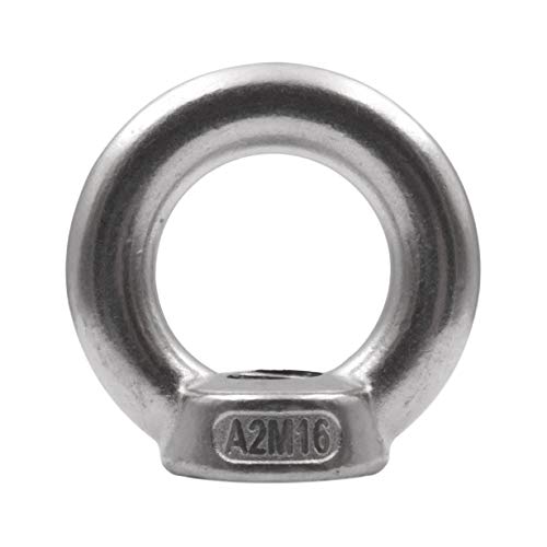5 Stück Ringmutter DIN 582 Edelstahl V2A Ösenmutter Metrisch M6 M8 M10 M12 rostfrei A2 - Augenmutter (M16) von Befestigungstechnik Ingenieurbüro Becker
