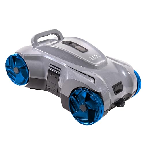 T.I.P. Akku Pool Roboter (80 m² Beckengröße, 4.600 l/h Fördermenge, 6.000 mAh Kapazität, Bodenreinigung, 80 min Laufzeit vollautomatisch, Trockenlaufschutz, Jet-Düsensystem) R8 AKKU, 30469 von T.I.P.
