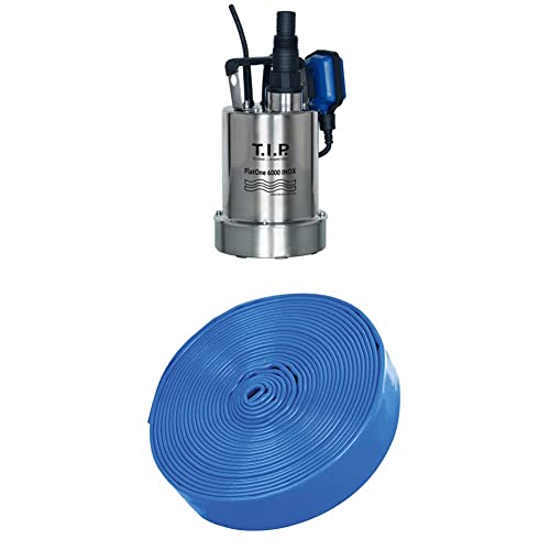 T.I.P. FlatOne 6000 INOX Drainage und Poolentwässerungspumpe + T.I.P. Entwässerungsschlauch / Flachschlauch blau T.I.P. FlatOne 6000 INOX Drainage und Poolentwässerungspumpe + T.I.P. Entwässerungsschlauch / Flachschlauch blau von T.I.P.