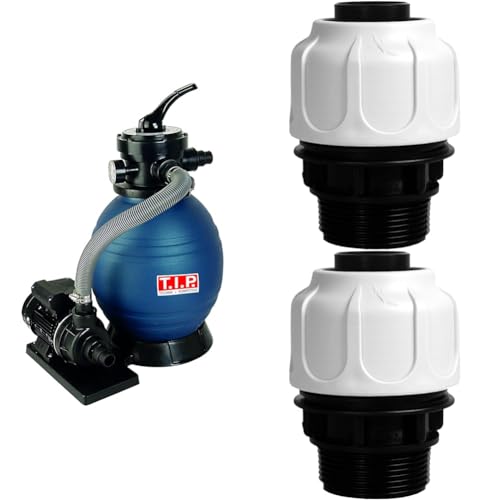 T.I.P. Pool Filter Set Sandfilteranlage SPF 180 + T.I.P. Schlauchanschluss Klemmverschraubung + T.I.P. Schlauchanschluss Klemmverschraubung von T.I.P.