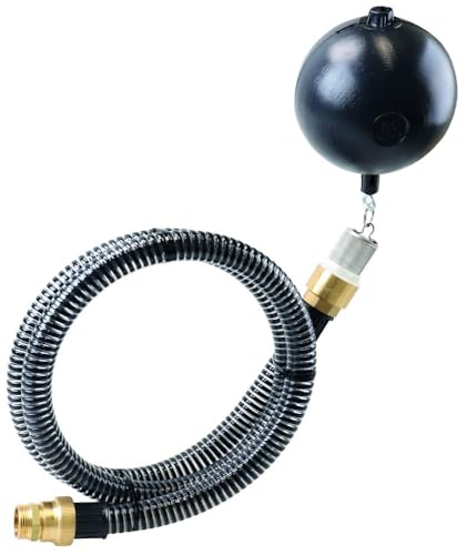 T.I.P. Saugschlauch mit Ballschwimmer & Fußventil 2m (Anschlüsse: 30,93mm (1"IG); 33,25mm (1"AG), Schwimmende Entnahme von Zisternen, Behältern, Brunnen, Verhindert Ansaugen von Schmutzpartikeln)31018 von T.I.P.