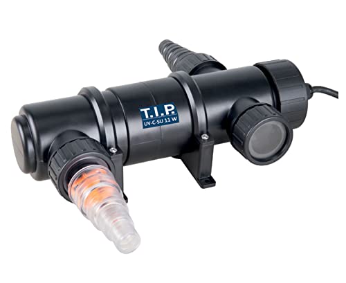 T.I.P. UV-C Strahler für Pools und Teich (bis 10.000 l Volumen, UV-C 11 W, Zur Reduktion bakterieller Belastung und Algenbildung, Funktionskontrolle durch LED-Leuchte) UV-C-SU 11 W, 30432 von T.I.P.