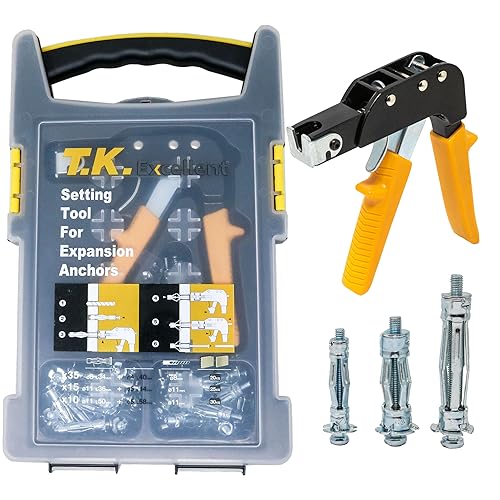 T.K.Excellent Hohlraumdübel Set-Rigipsdübel Set -Gipskartondübel Set mit 60 Teil Hohlraumdübel Metal in 3 Größen, Hohlraumdübel Zang Funktioniert Perfekt mit M4/M5 Molly-Schraube T.K.Excellent Hohlraumdübel Set-Rigipsdübel Set -Gipskartondübel Set mit 60 Teil Hohlraumdübel Metal in 3 Größen, Hohlraumdübel Zang Funktioniert Perfekt mit M4/M5 Molly-Schraube von T.K.Excellent