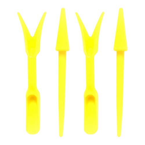 Pikierstäbe Set (2 Stück im Beutel) -, mit Skala, zum Vereinzeln von Keimlingen, Garten Transplantation Werkzeuge Pflanzgefäß Sämaschinenwerkzeug Bonsai-Werkzeug Pflanze (Yellow) von T-